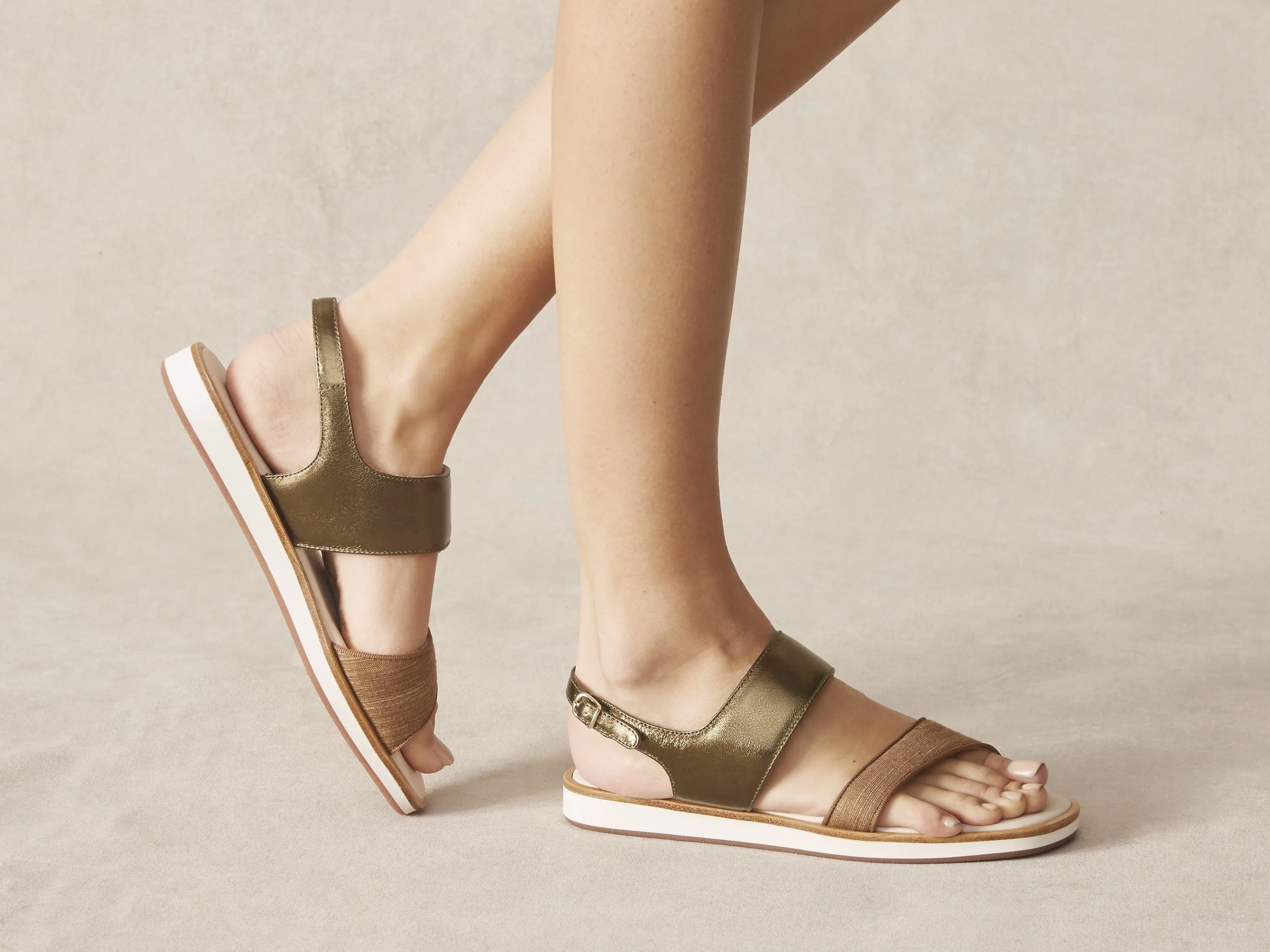 Nuage Sandal in Sirocco Silk and Metal Nappa Royal Caribbean Resort
