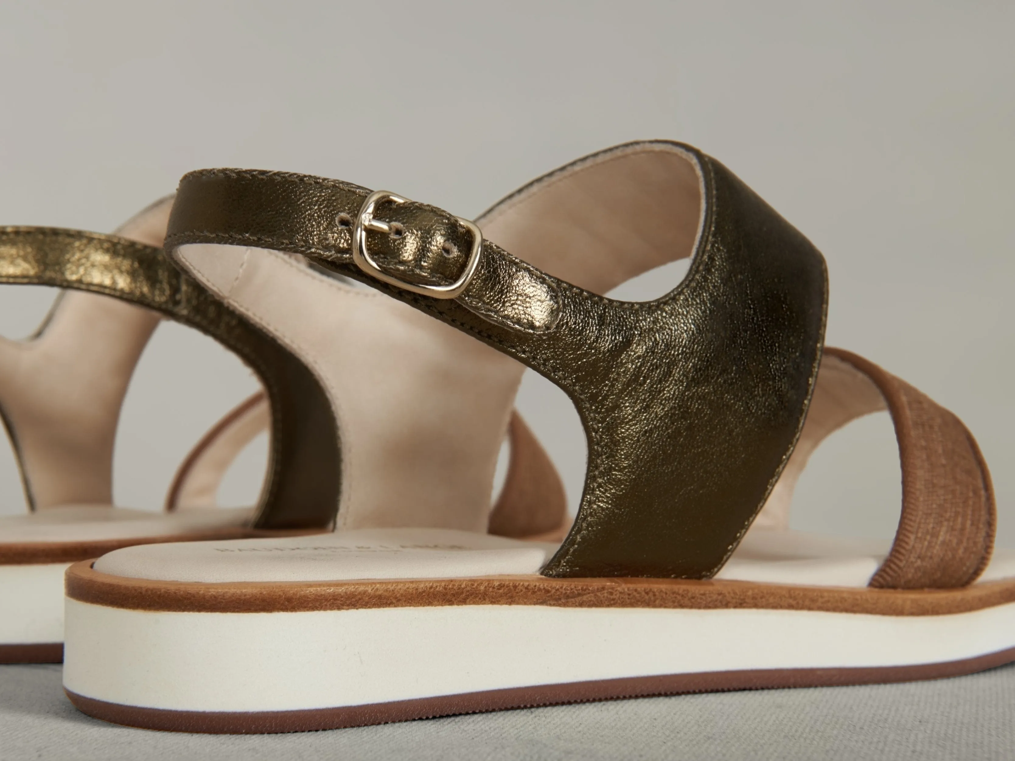 Knot Sandals Nuage Sandal in Sirocco Silk and Metal Nappa