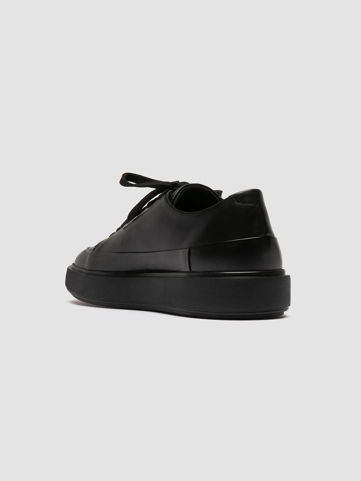 Safety Sneakers RELEASE 001 - Black Leather Low Top Sneakers