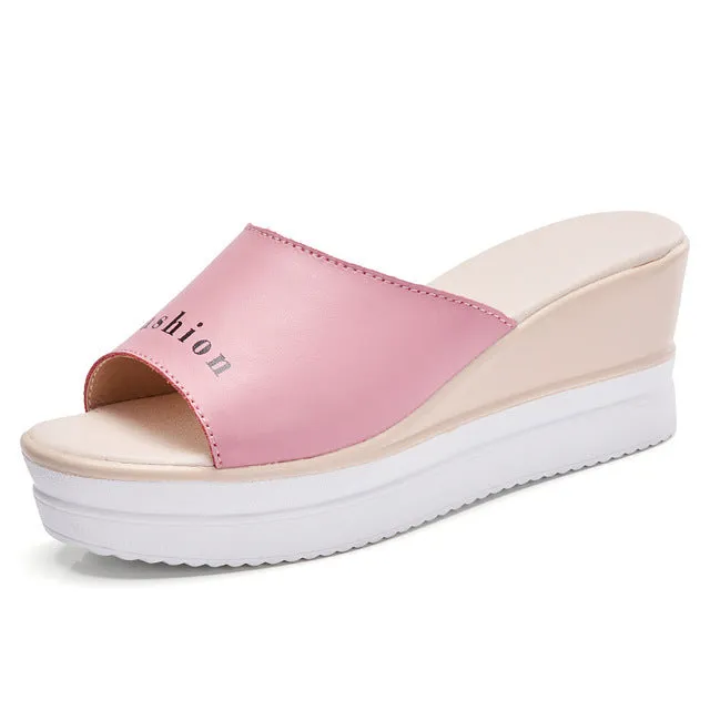 Donut Flip Flops Women Slippers Wedge Shoes Fashion Ultra High Heels Slip-resistant Flip Flops Platform Sandals
