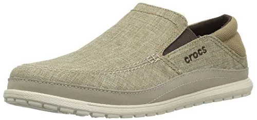 Crocs Santa Cruz Playa Slip On Comfortable Men's Loafers Slip-On, Khaki/Stucco, 11 Lux Pinch Penny Loafers