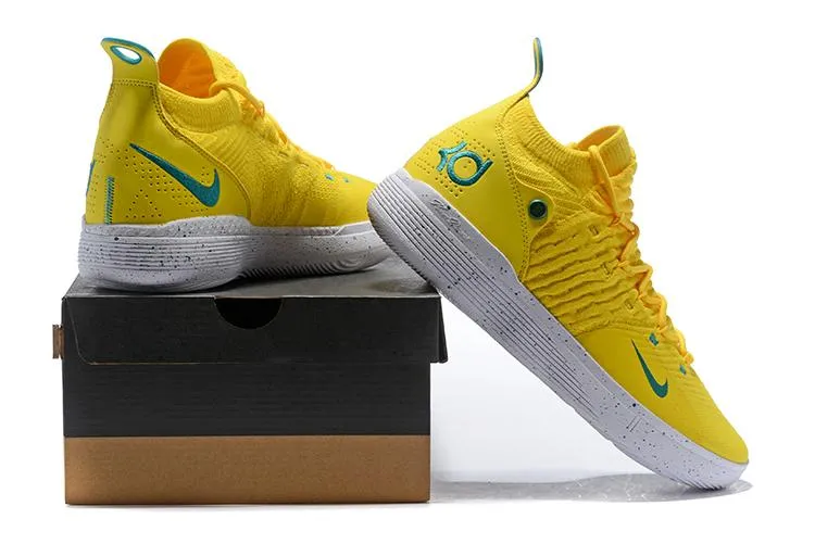 Nike Zoom KD11 Yellow Men Shoes Sneaker Sale Size US 7,8,8.5,9.5,10,11,12 Most Supportive Asics Running Shoes