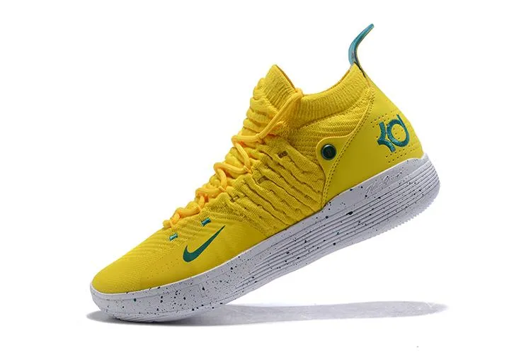 Asics Futsal Shoes Nike Zoom KD11 Yellow Men Shoes Sneaker Sale Size US 7,8,8.5,9.5,10,11,12