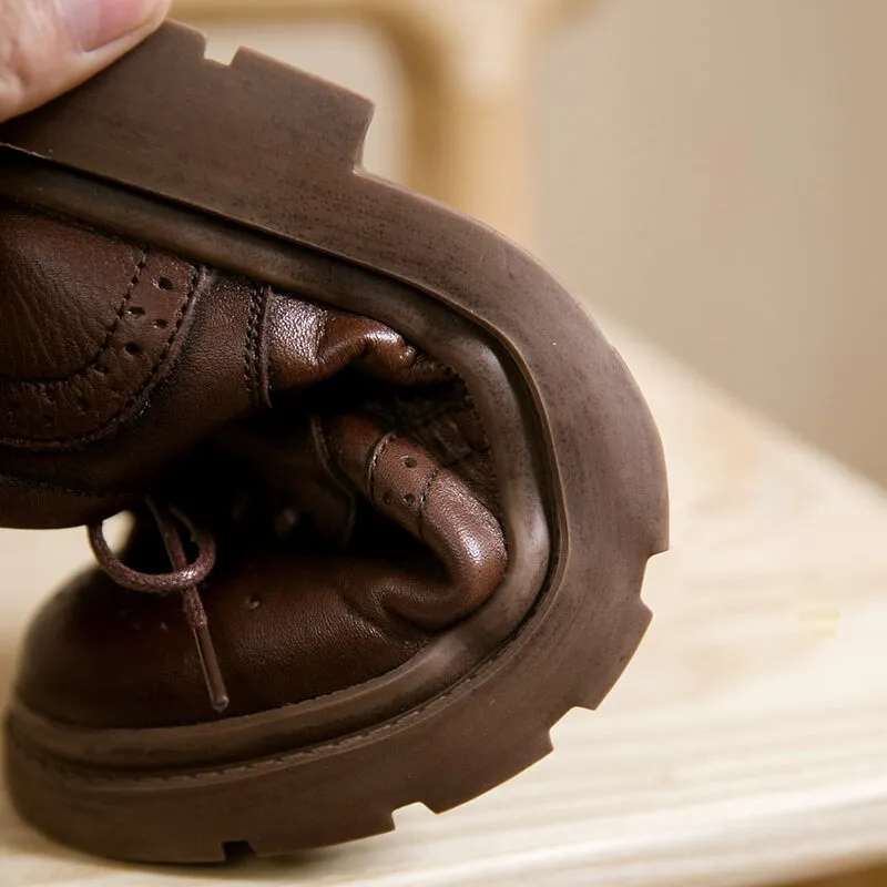 Wingtip Oxford Shoes Women's Genuine Leather Lace Up Full Brogues in Black/Brown Grand Wingtip Oxford