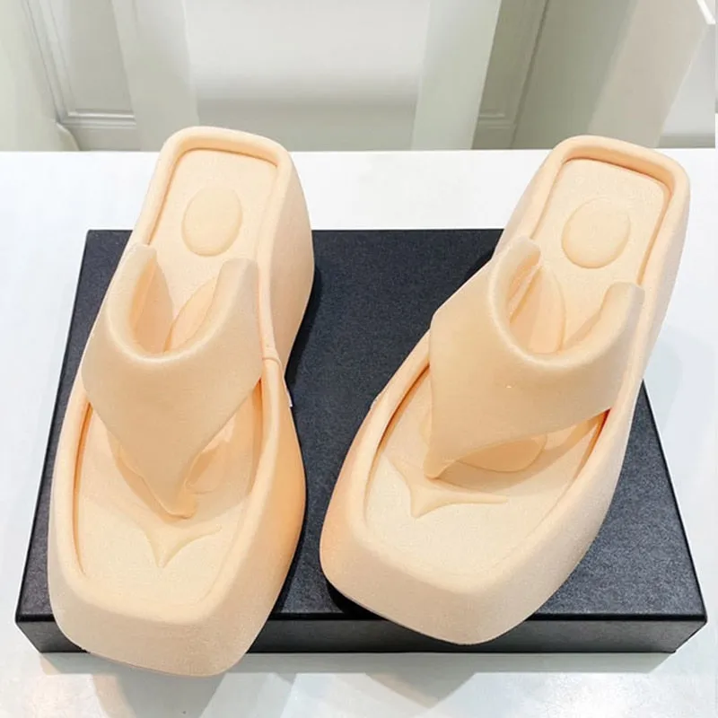 Women Heels Sandals Wedge Sandal With Platform Summer Sandals Shoes Heels Flip Flops Crevo Flip Flops