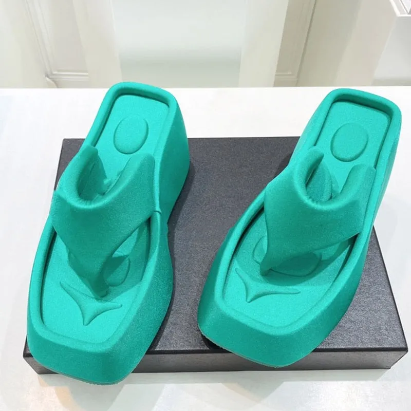 Best Flip Flops Pedicure Women Heels Sandals Wedge Sandal With Platform Summer Sandals Shoes Heels Flip Flops