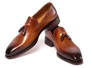 Loafers Toe Split Paul Parkman Brown Goodyear Welted Tassel Loafers - 51TS-BRW