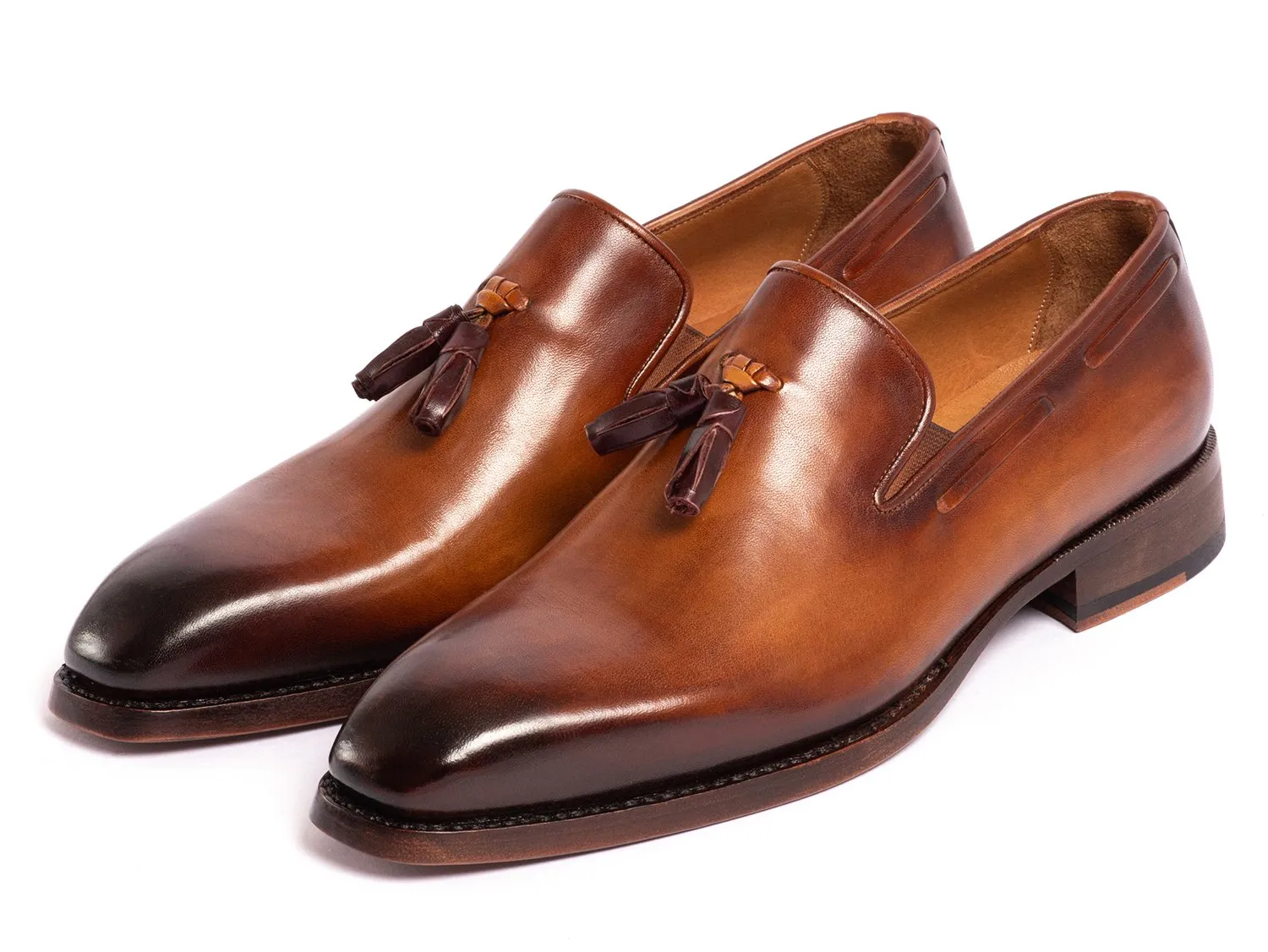 Paul Parkman Brown Goodyear Welted Tassel Loafers - 51TS-BRW Loafers British