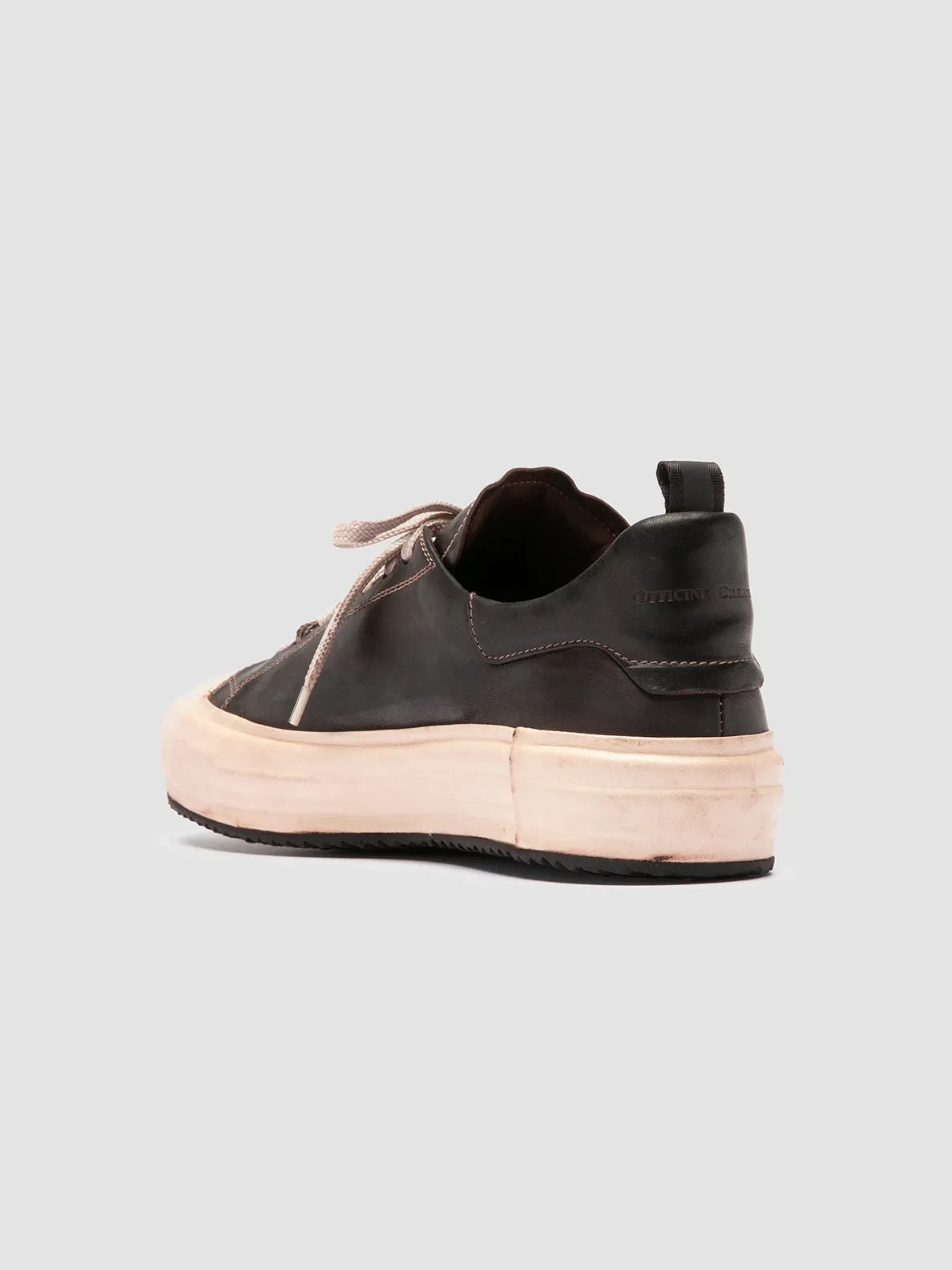High-top Platform Sneakers MES DD 001 - Brown Leather Low Top Sneakers