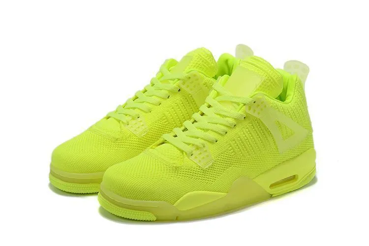 Nike Air Jordan 4 Flyknit 'VOLT' Basketball Men Sale Shoes Sneaker Size US 7 - 13 Asics Turf Shoes Soccer