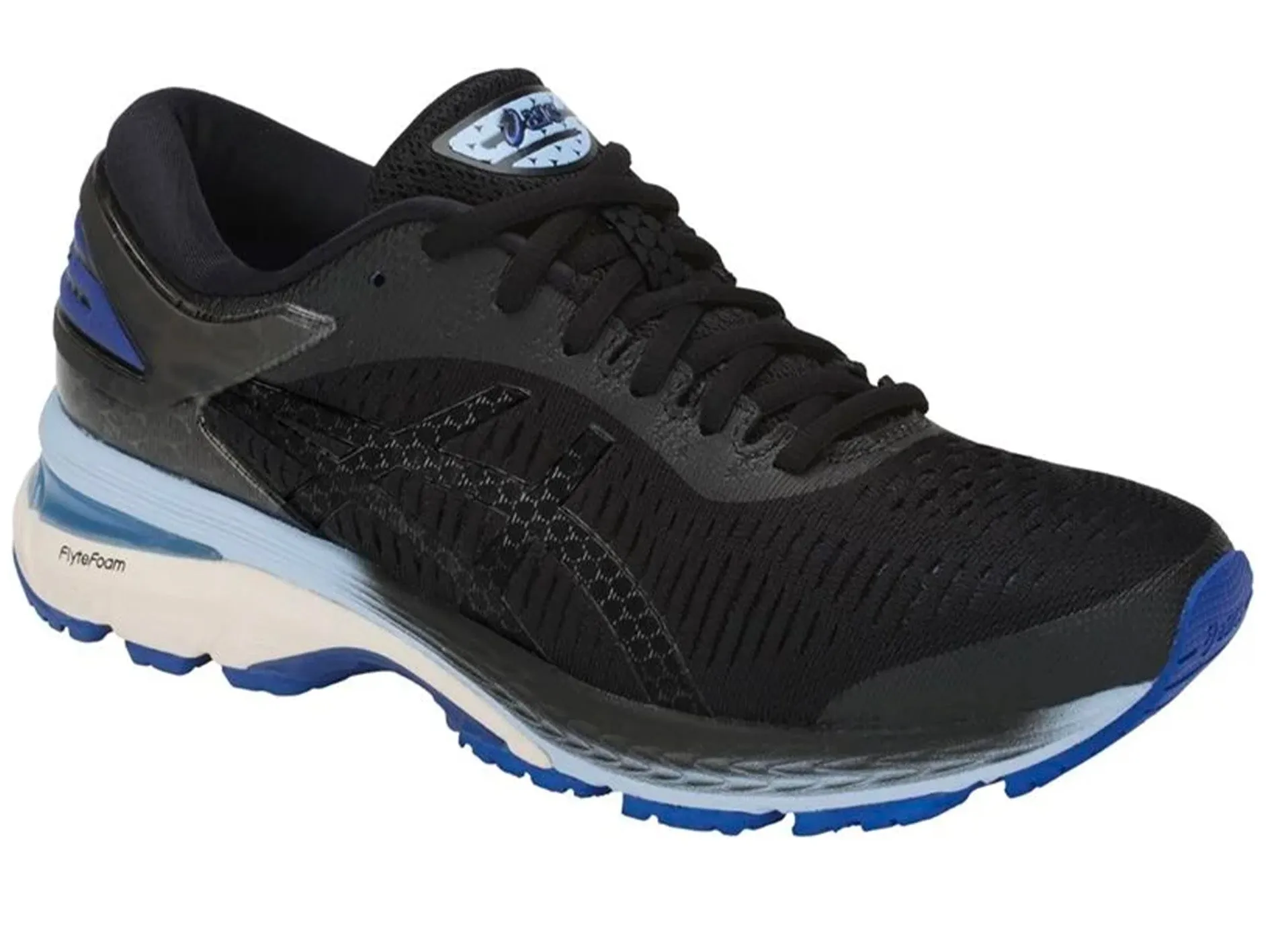 Asics Volleyball Shoes Australia Asics Womens Gel Kayano 25 Black/Blue <br> 1012A026 001