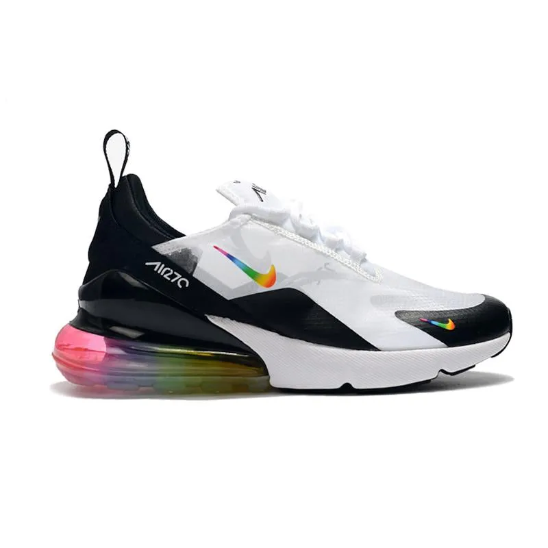 Best Running Shoes From Asics Nike Air Max 270 React Black White Multicolor Sneaker Shoes Sale Men Women Size 5.5 - 11