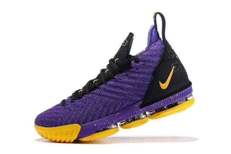 Nike Lebron XVI 16 EP Purle Yellow Black Men Shoes !!! CYBER MONDAY SALE !!! Asics Low Heel Drop Running Shoes