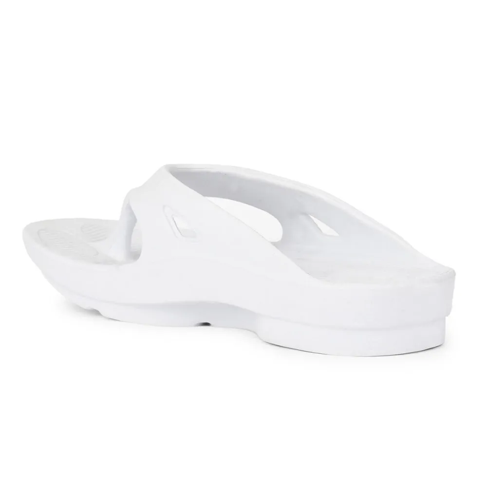 A-HA Casual White Slippers For Men STEP-STAR By Liberty Funky Monkey Slides
