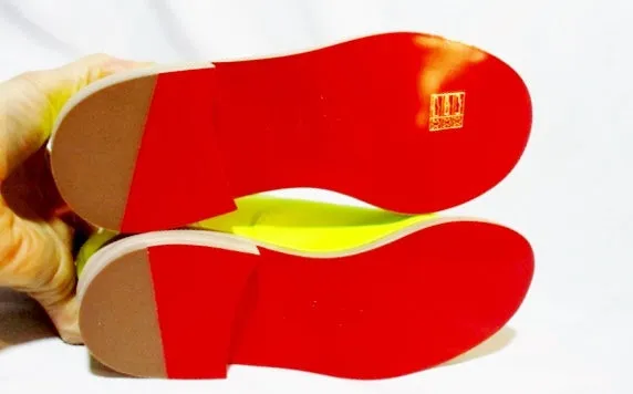 NEW CHRISTIAN LOUBOUTIN HAVANA FLAT BROGUE SHOE 36.5 6 YELLOW NEON Loafer PATENT Leather Womens NIB Wool Loafers