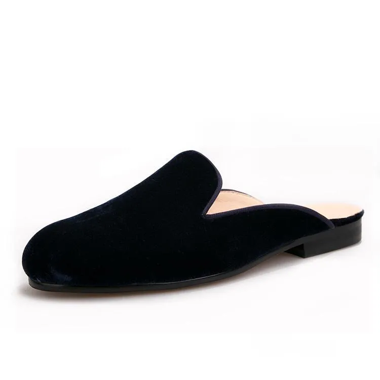 Piergitar Handmade Men Velvet With Leather Insole Indoor And Party Slippers By Slippers