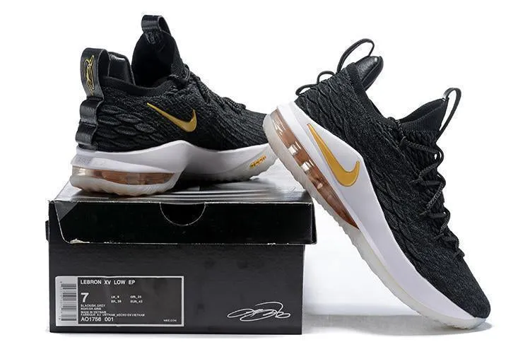 Asics Tiger Gel-lyte Iii Shoes Nike Lebron XV 15 Low EP Black White Gold Men Shoes Sale Size US 7-12