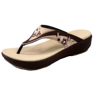 Platform: 1558 Brown Shock Absorbing Flip Flops