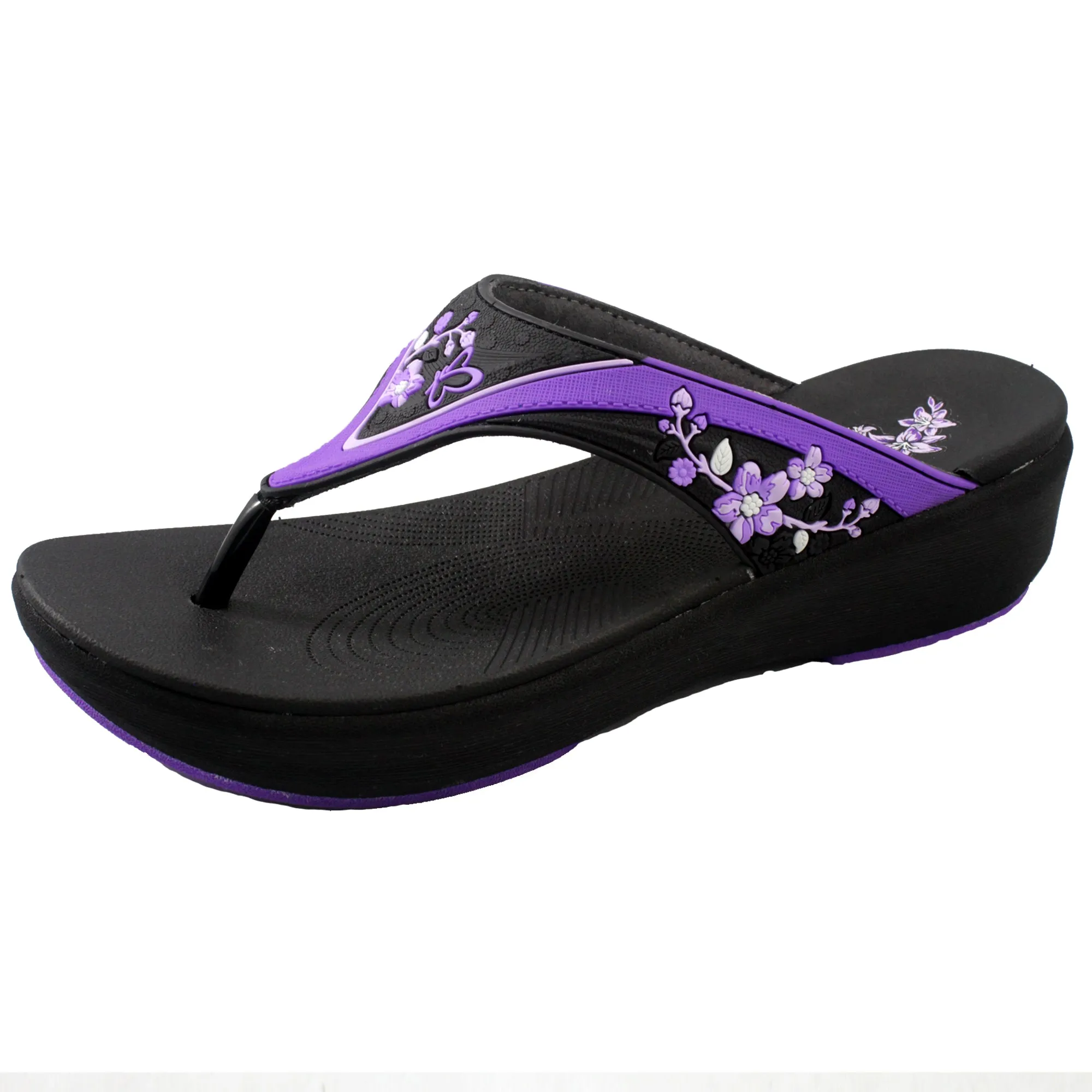 Platform: 1558 Purple Raised Flip Flops