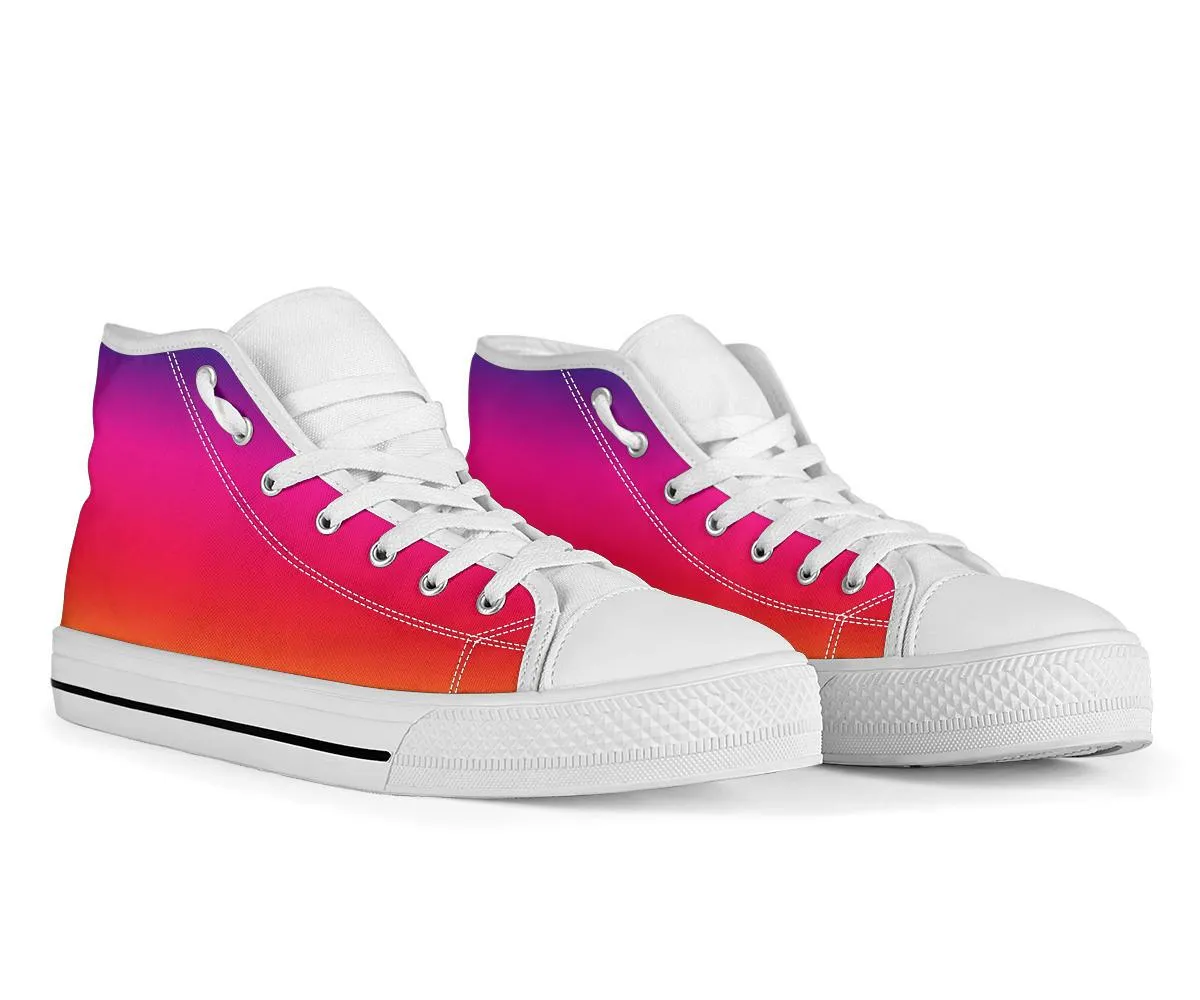High Top Sneakers - Unisex Colorful Sneakers #1 | Custom Sneakers Women, Custom Women's Sneakers, Customized Sneakers, High Top Sneakers for Women Dark Sneakers