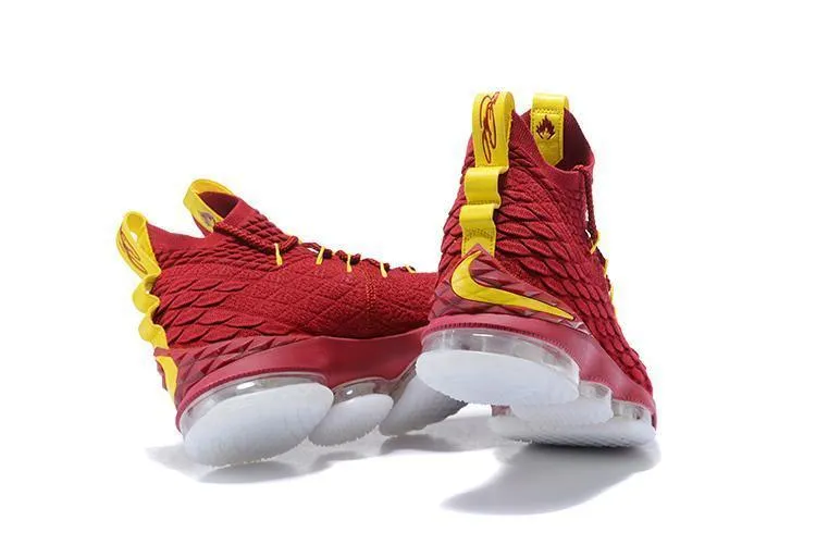Nike Lebron XV 15 Red Yellow Men Shoes Sale Size US7,8,8.5,9,10,11,12 Asics Shoes Promo Code
