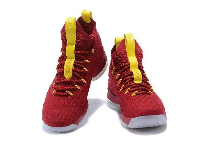Asics Onitsuka Tiger Wrestling Shoes Nike Lebron XV 15 Red Yellow Men Shoes Sale Size US7,8,8.5,9,10,11,12