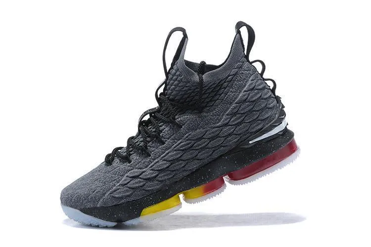 Stylish Asics Shoes Nike Lebron XV 15 Grey Men Shoes Sale Size US7,8,8.5,9,10,11,12