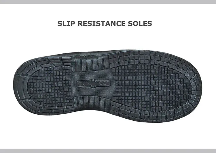 Buy Work Boots Online Orthofeet mens Cobalt Work Shoes - Black