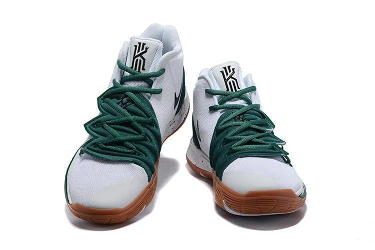 Asics Shoes Latest Model Nike Kyrie 5 White Green Black Men Basketball Shoes !!! CYBER MONDAY SALE !!!