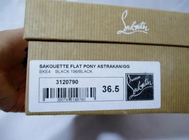 Alexander Wang Loafers CHRISTIAN LOUBOUTIN FLAT PONY SHOE 36.5 / 6 BLACK ASTRAKAN Loafer