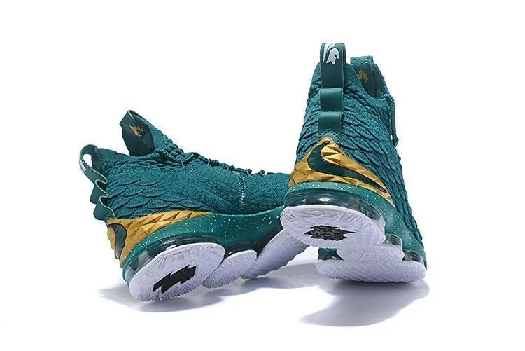 Asics Waterproof Running Shoe Nike Lebron XV 15 Dark Green Gold Men Shoes !!! CYBER MONDAY SALE !!!