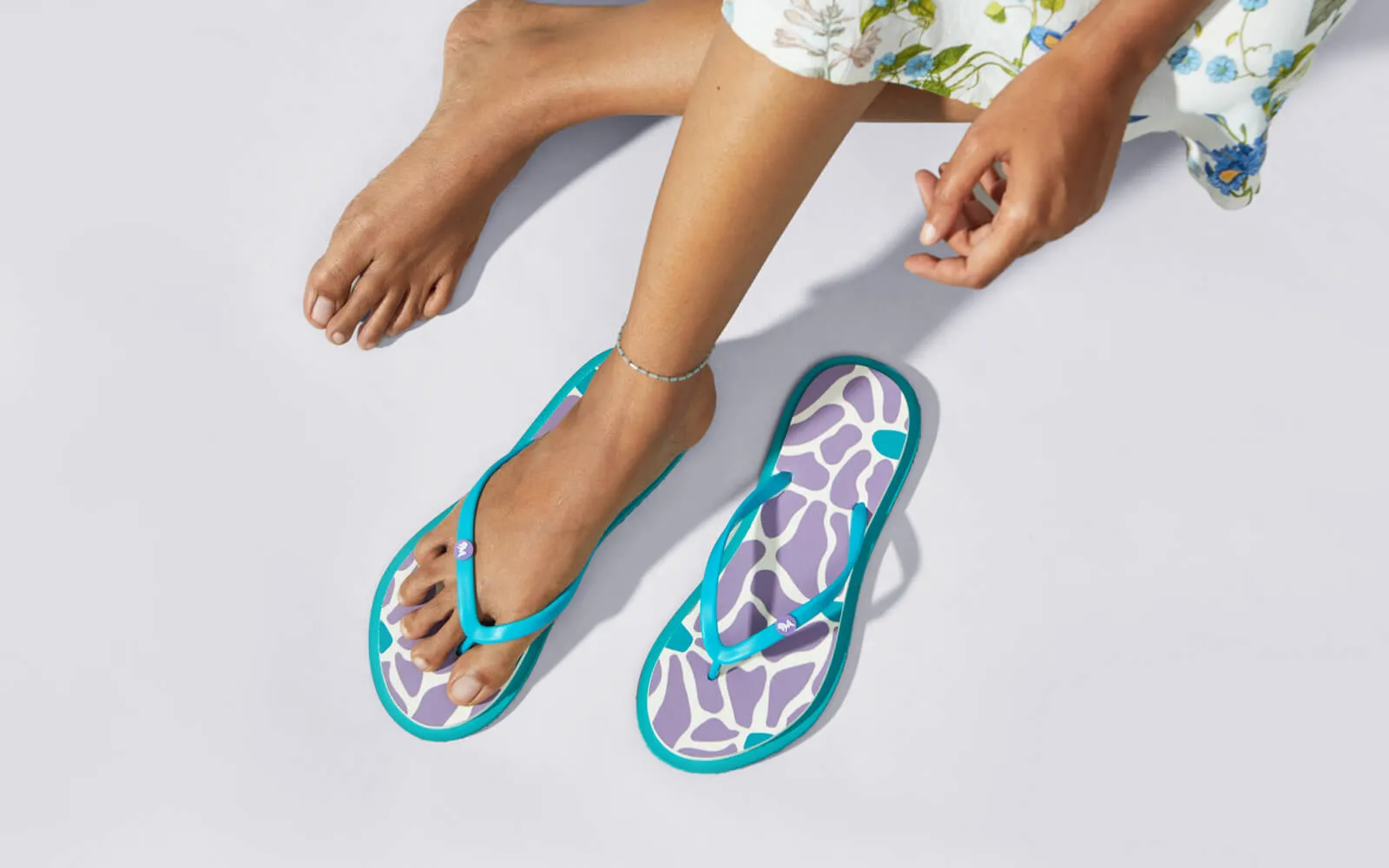 Sun Flip Flops Printed Flip Flops : Lavender