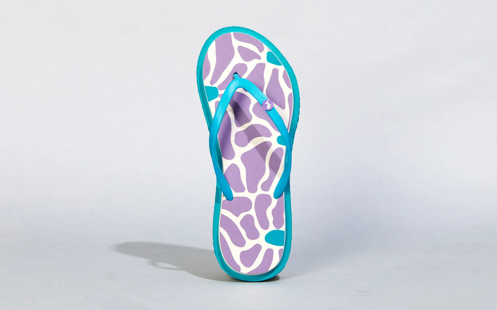 Thick Wedge Flip Flops Printed Flip Flops : Lavender