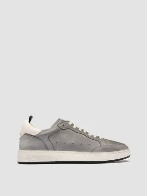 Fashionable Sneakers THE ANSWER 002 - Grey Leather and Suede Low Top Sneakers