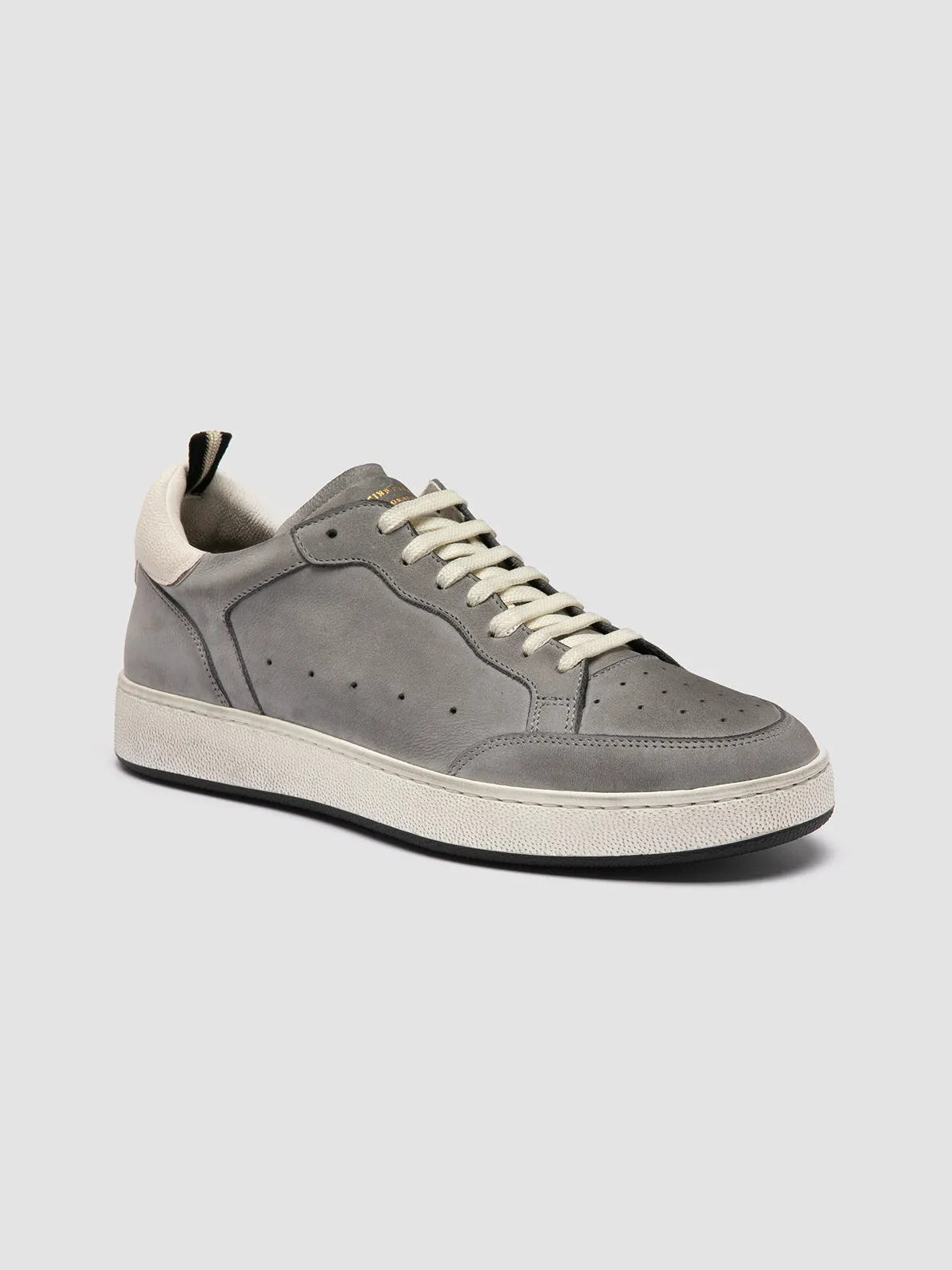 Ecco Soft Sneakers THE ANSWER 002 - Grey Leather and Suede Low Top Sneakers
