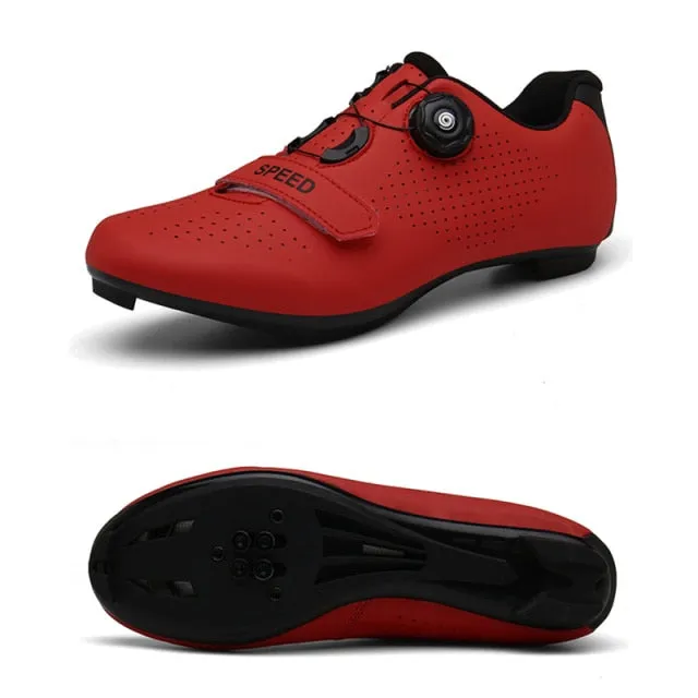 Professional Cycling Shoes Road Bike SPD Cleat Shoes Wide Toe Box Walking Sneakers