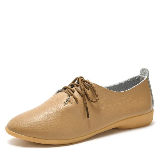 dobeyping 2018 New Women Shoes Genuine Leather Women's Shoe Casual Oxford Shoes