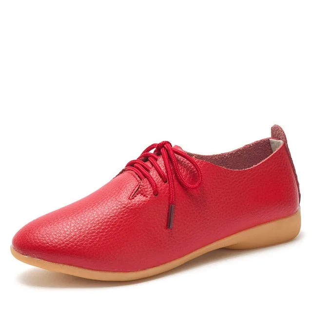 Formal Shoes Oxfords dobeyping 2018 New Women Shoes Genuine Leather Women's Shoe