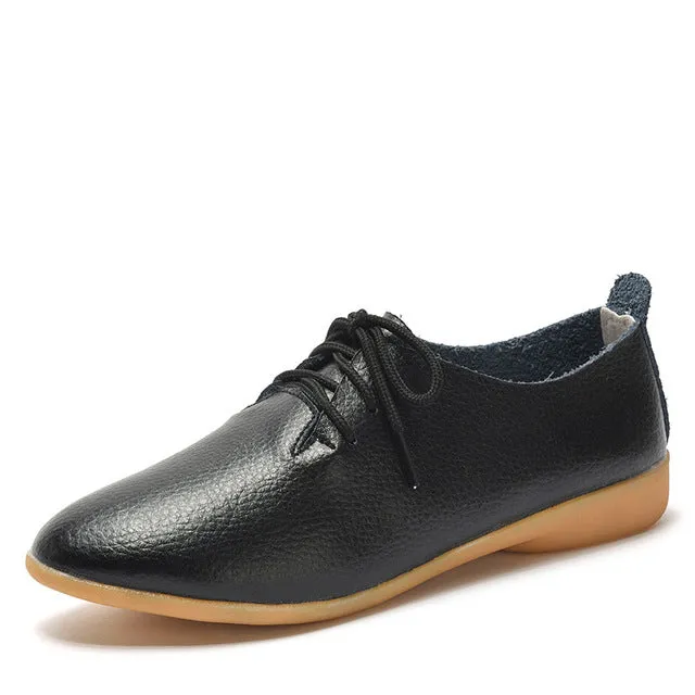 dobeyping 2018 New Women Shoes Genuine Leather Women's Shoe Oxfords Not