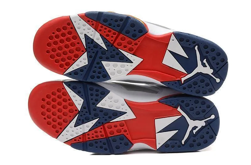 Nike Air Jordan 7 Retro White Navy Red Shoes Basketball Men Size US 7 - 13 Asics Shoes Gel Nimbus 15