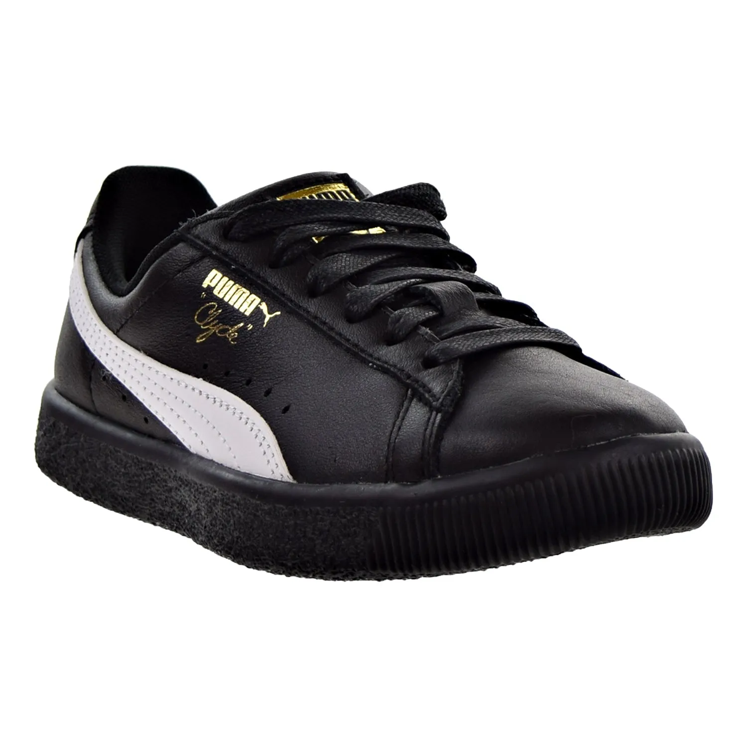 Puma Clyde Core L Foil Little Kid's Shoes Puma Black/Puma White Asics Running Shoes Size 13
