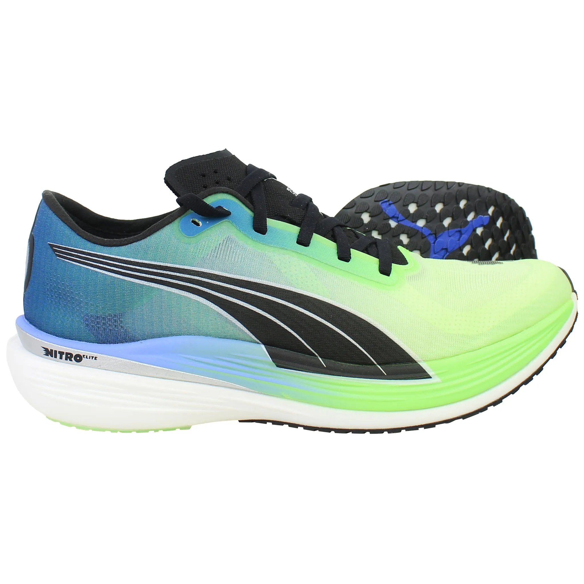 Puma Deviate Nitro Elite 2 Mens Green Running Shoes Best Asics Running Shoes For Half Marathon