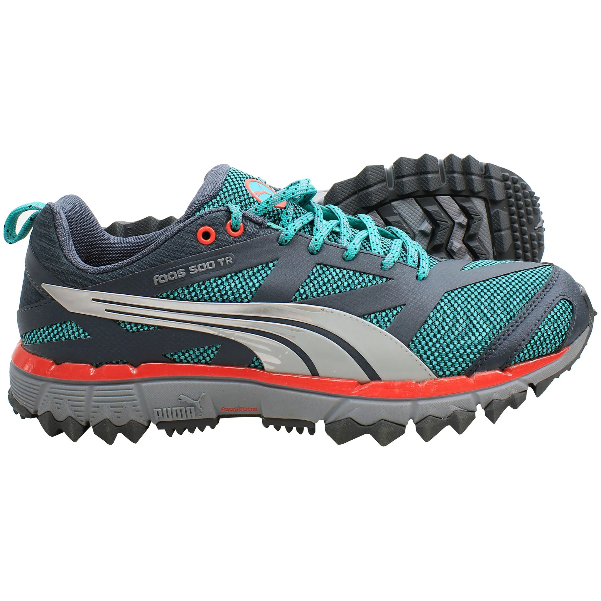 Clearance Puma Shoes Puma Faas 500 TR Mens Grey/Blue Running Shoes