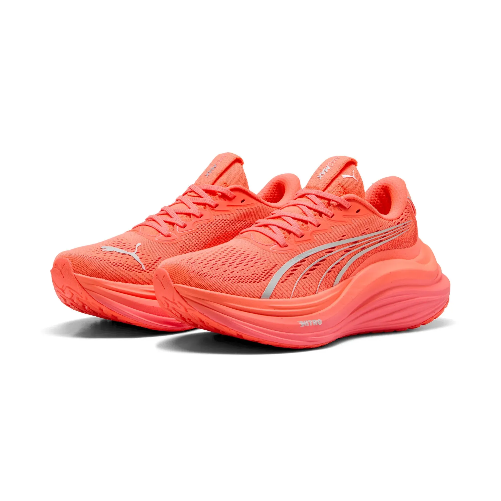 Asics Shoes 4d Guidance System Puma MagMax NITRO Glowing Red- Puma Silver Women