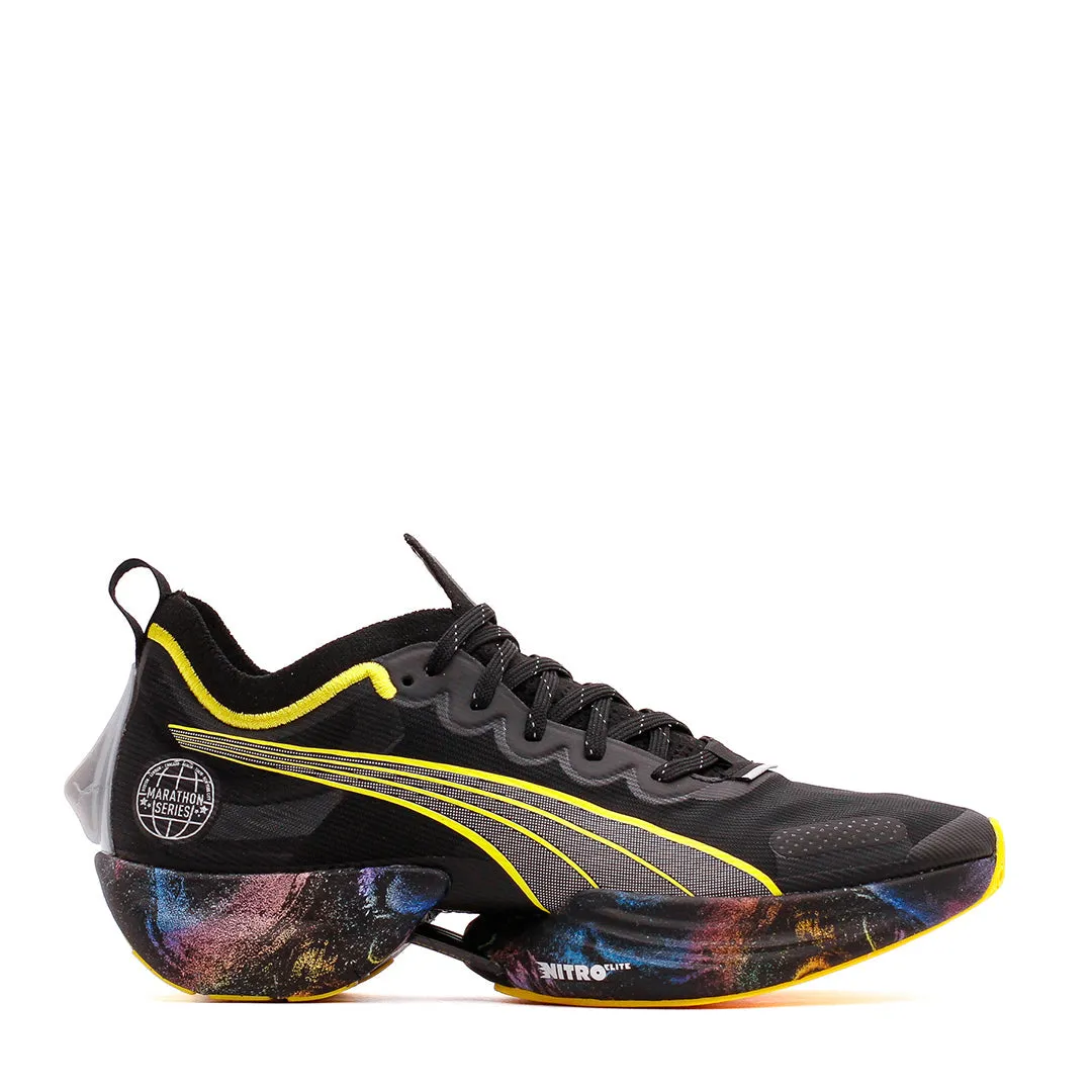 Asics Field Hockey Shoes Puma Men Fast-R Nitro Elite Marathon Series Black Yellow 378465-01