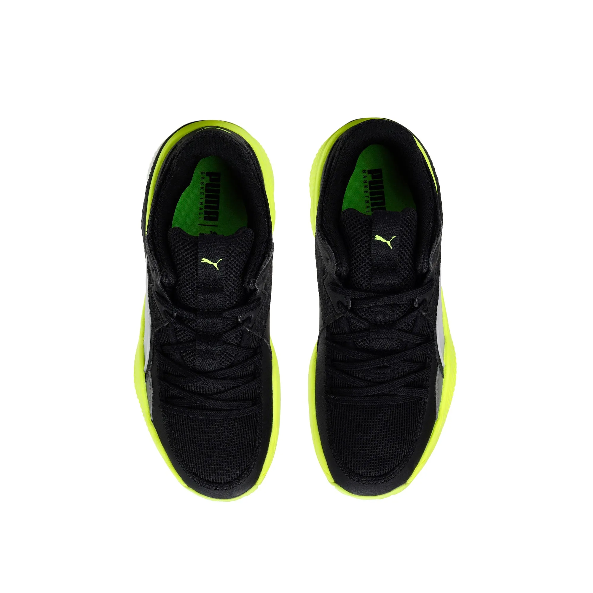 Asics Shoes Sg Puma Mens Court Ride Shoes 'Puma Black/Yellow Alert'