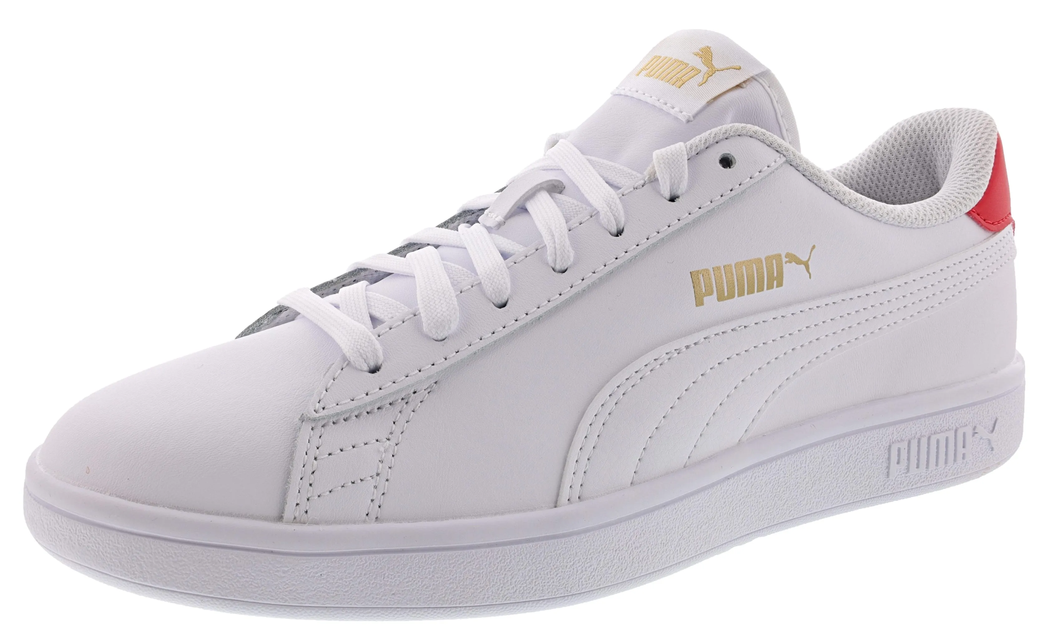 Puma Men's Smash v2 Classic Leather Shoes Underpronation Asics Shoes