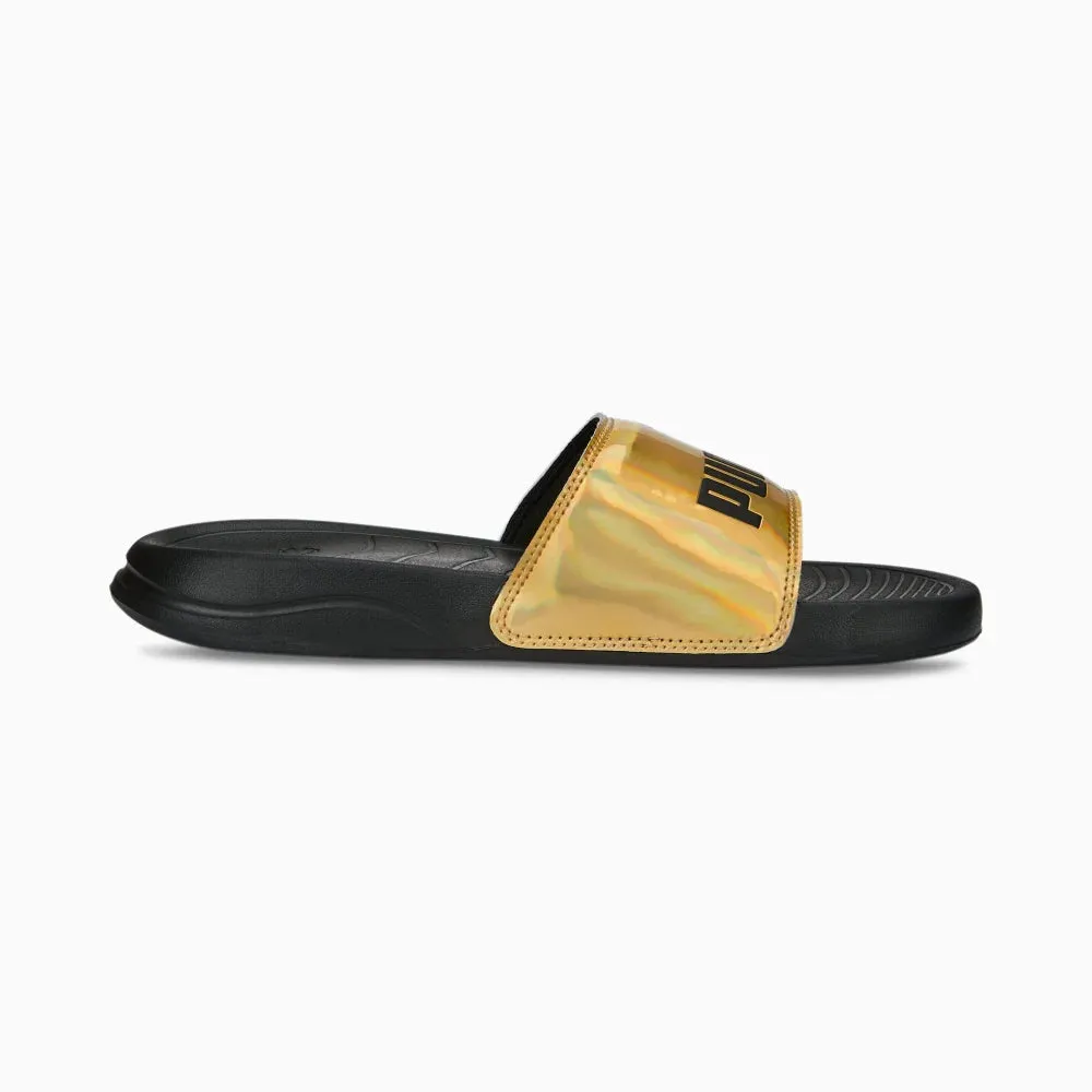 PUMA Popcat 20 Iridescent Slides Women 39101402-GLD Puma Soccer Training Shoes