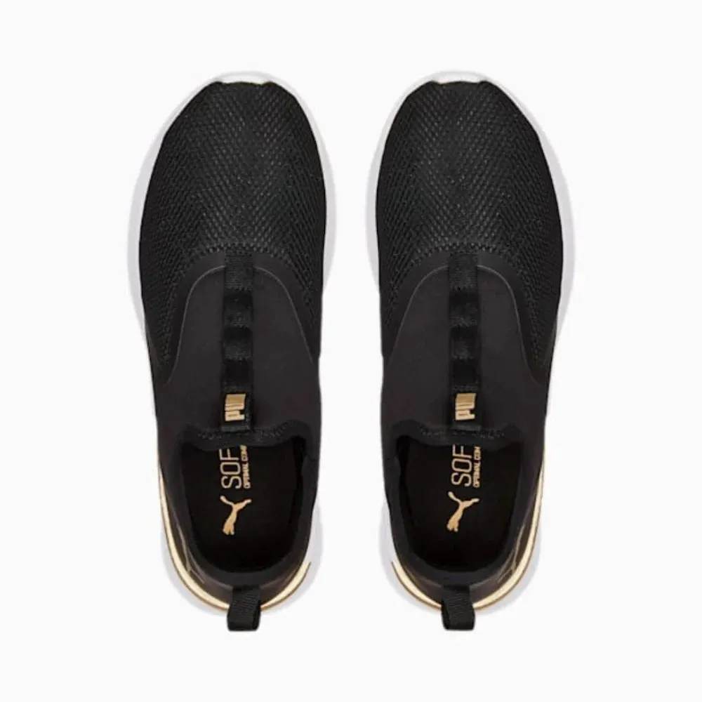 Boxing Shoes Asics PUMA Remedie Slip-On Sneakers Women 37703801-BLKWHT