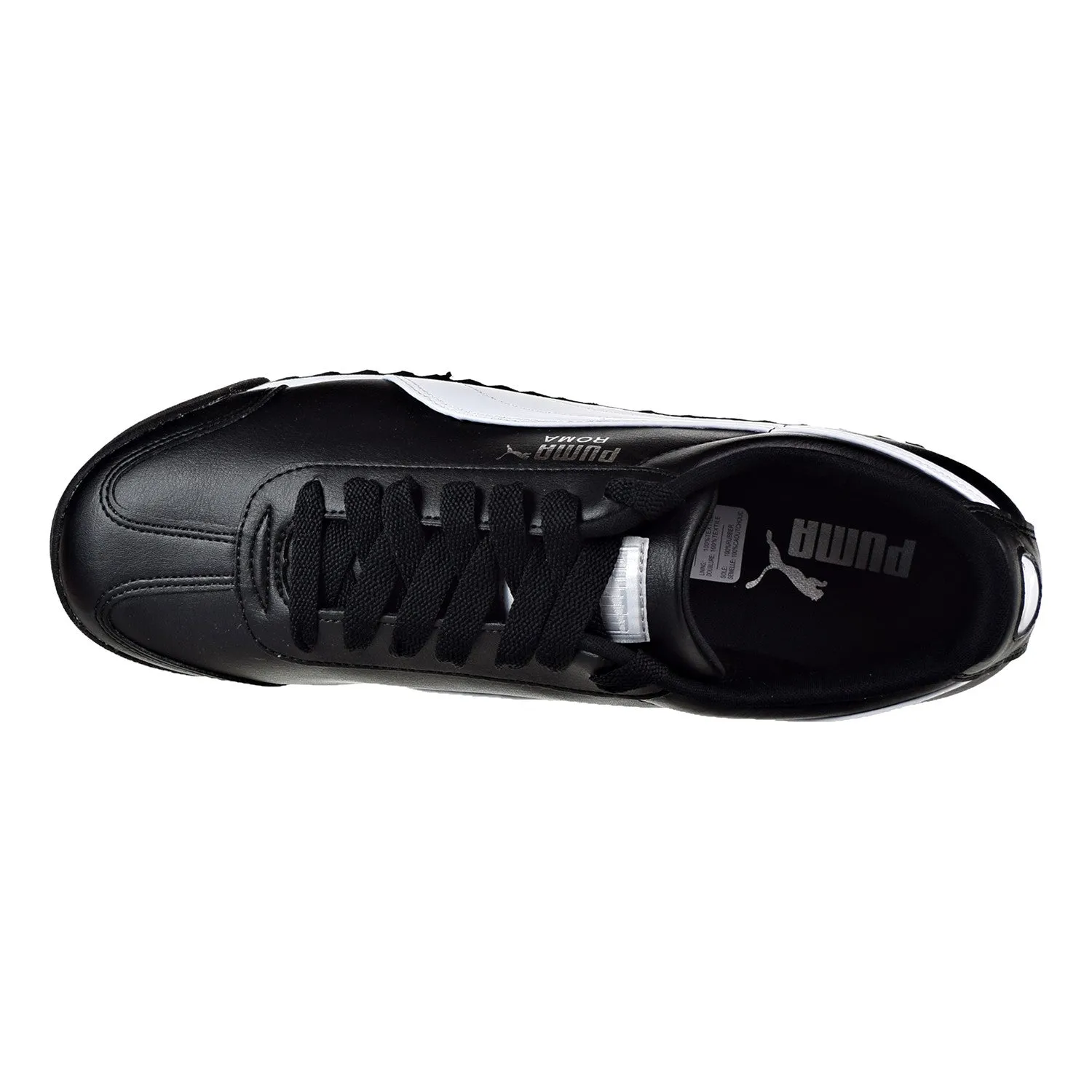 Puma Roma Basic Men's Shoes Black/White/Puma Sliver Asics Aesthetic Shoes